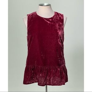 J. Crew Velvet Top